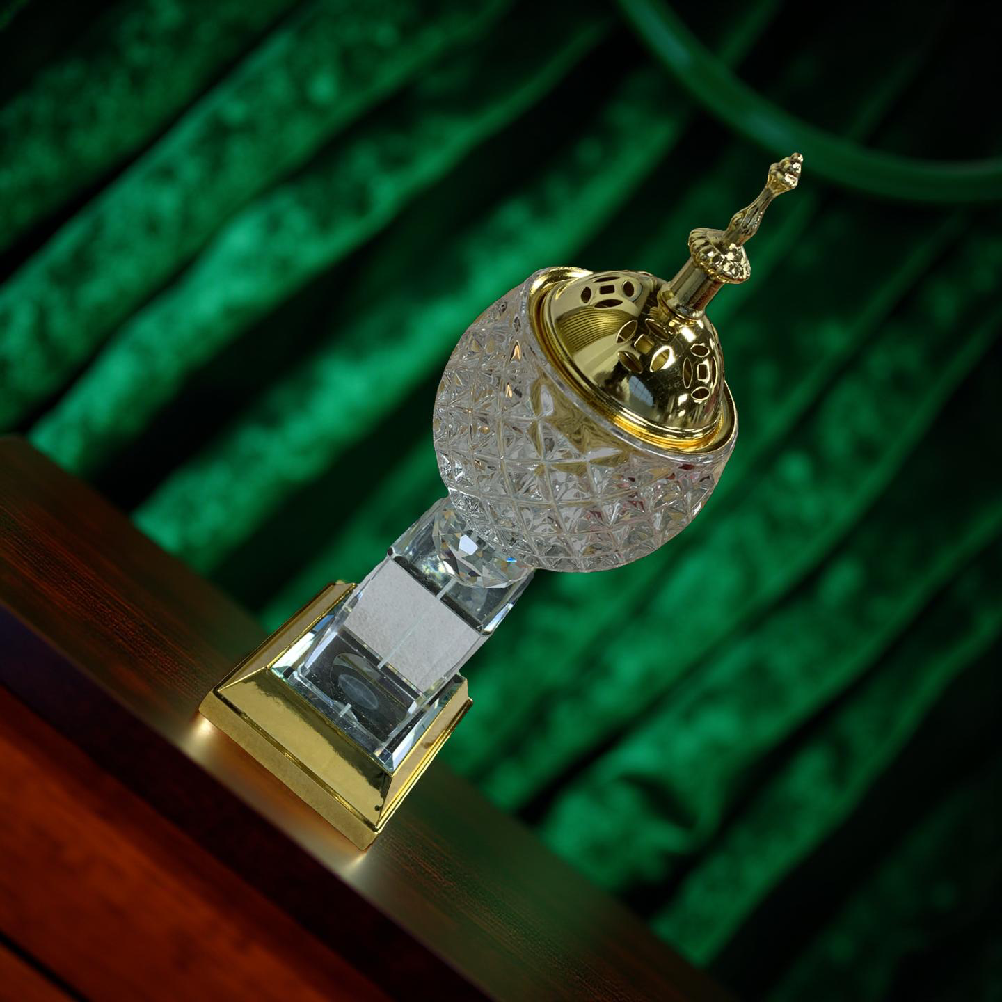 Kristall-Gold Mabkhara – Luxus-Räuchergefäß