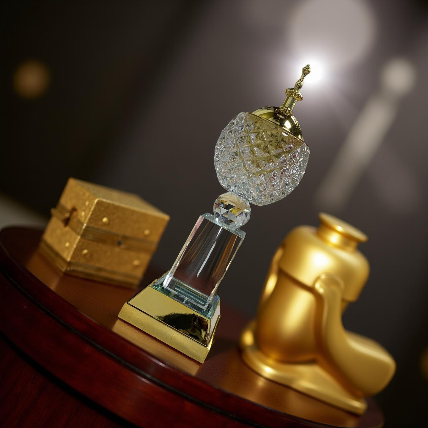 Kristall-Gold Mabkhara – Luxus-Räuchergefäß