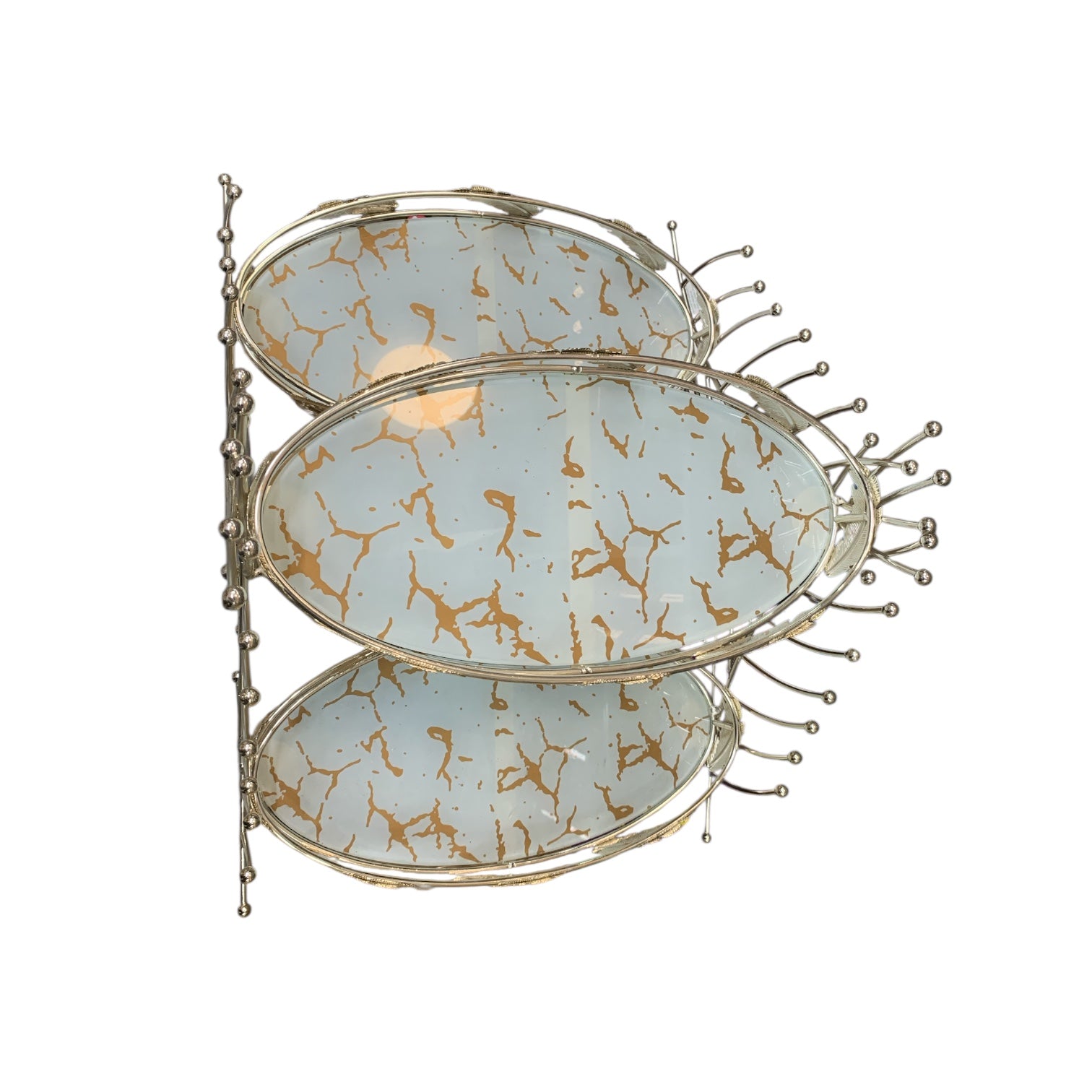 Elegantes Servierplatten-Set mit Metallständer