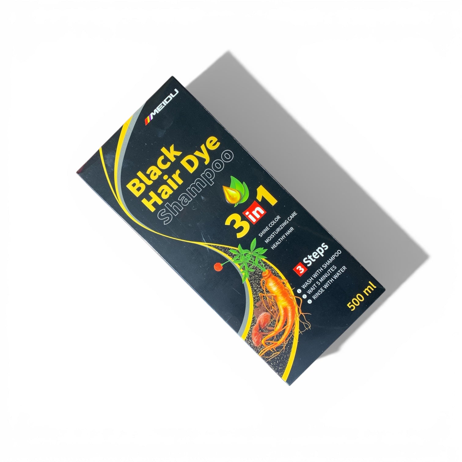 3-in-1 Haarfärbe-Shampoo – Glanz, Farbe & Pflege (500 ml)