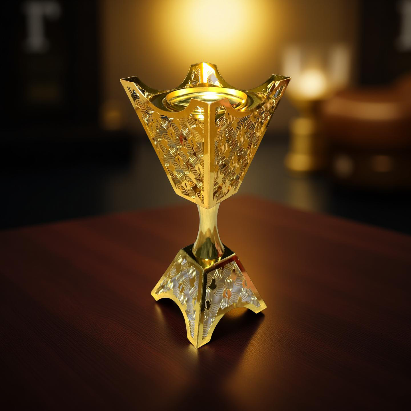 Luxus-Mabkhara in Gold (ornamentiert)