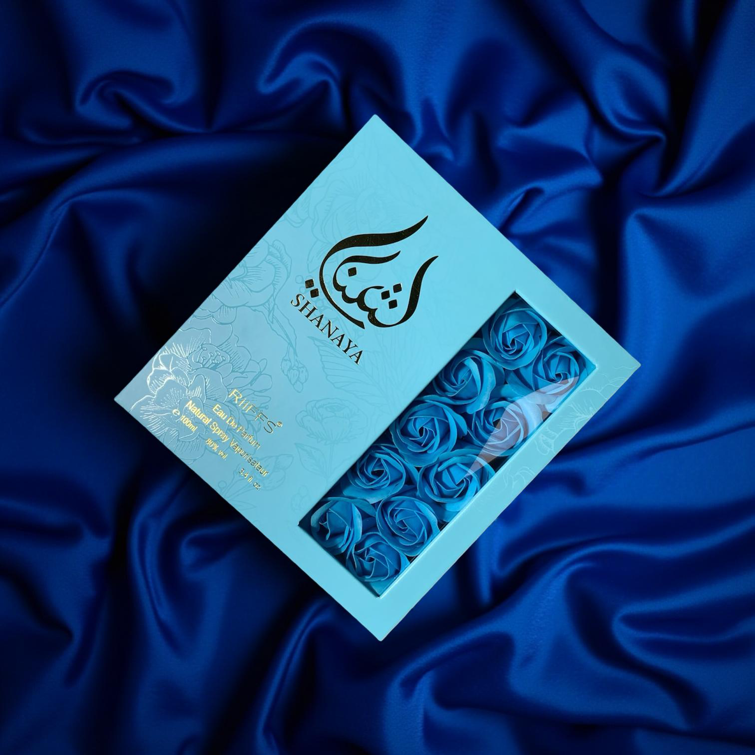 Shanaya – Riffs Geschenkset mit Rosenbox