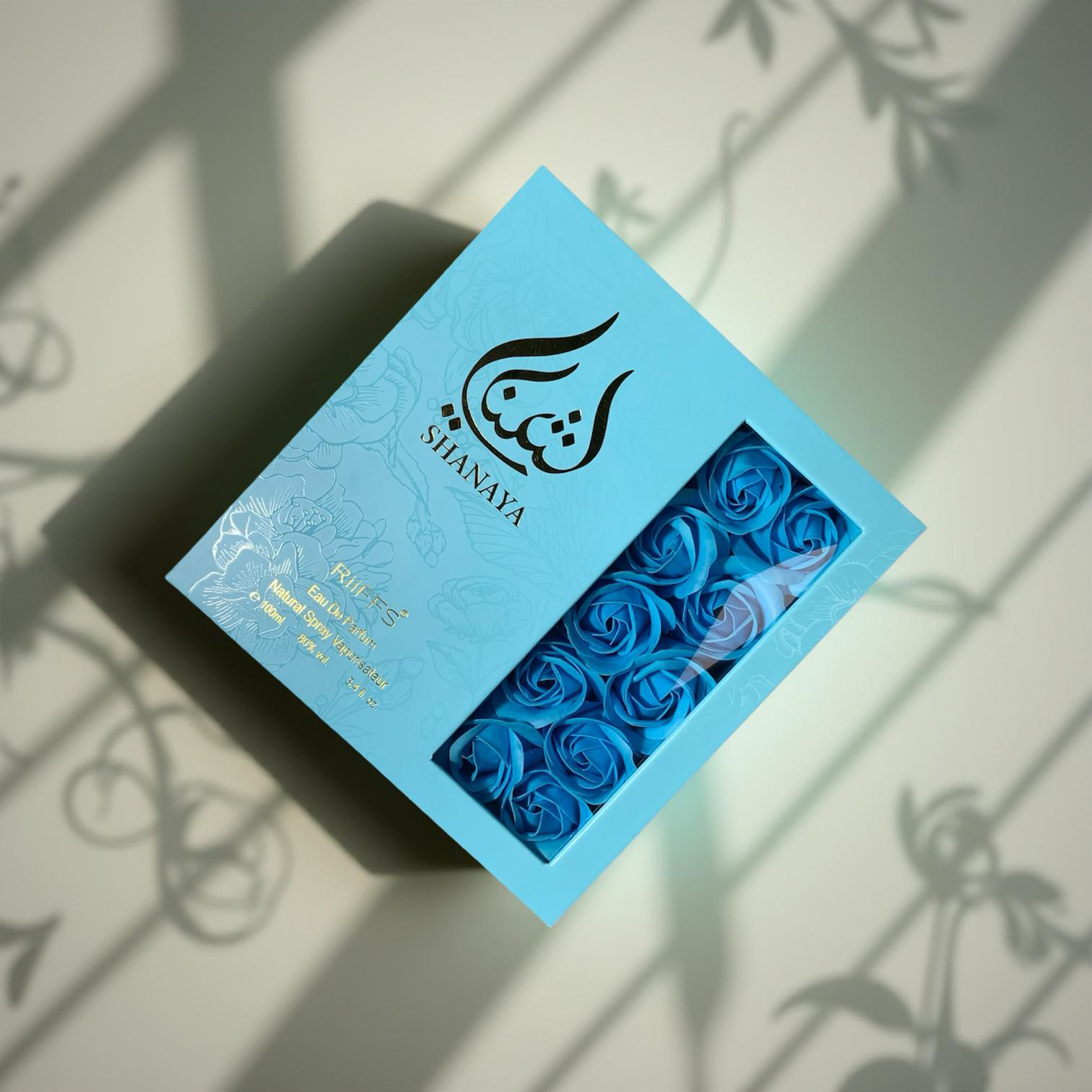 Shanaya – Riffs Geschenkset mit Rosenbox