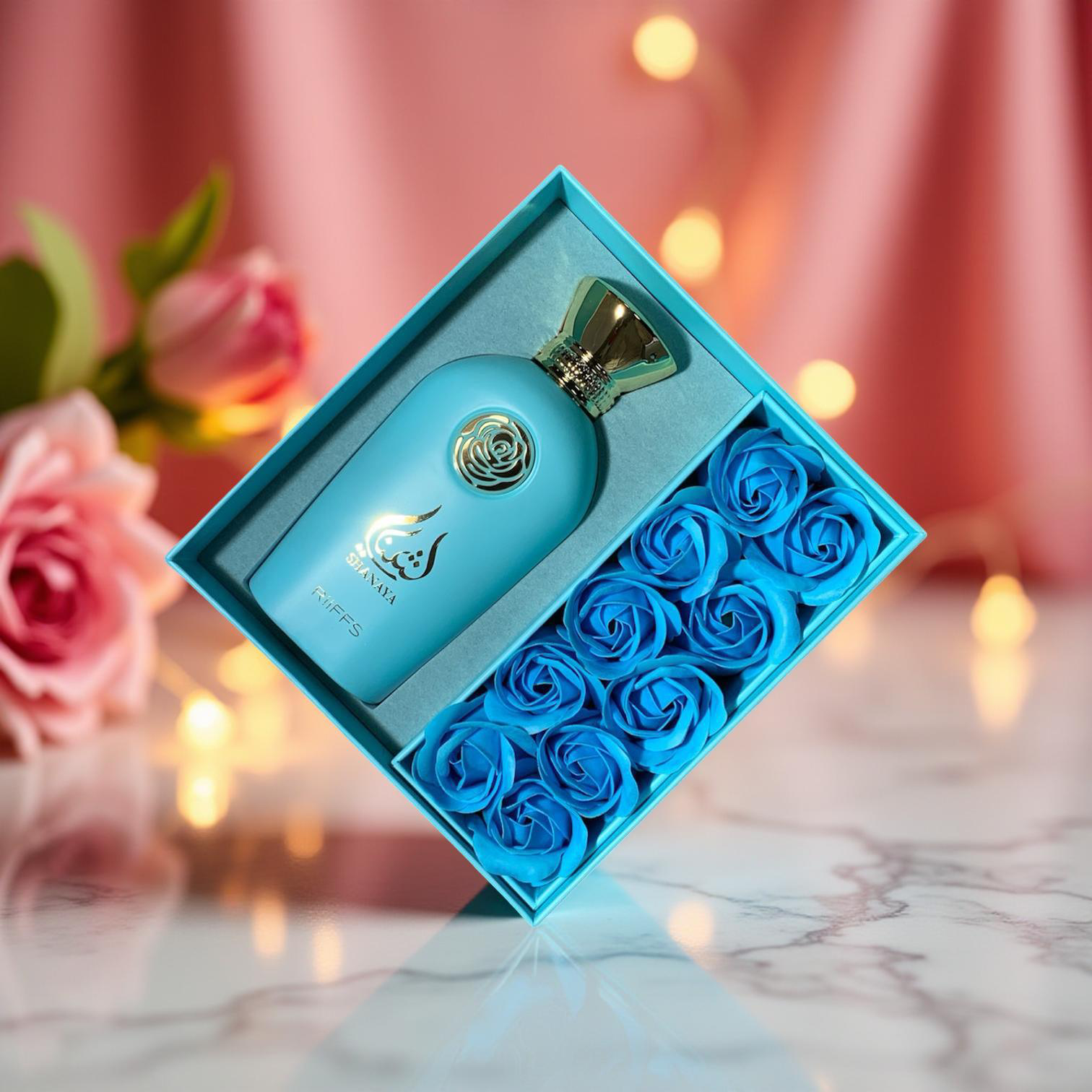 Shanaya – Riffs Geschenkset mit Rosenbox