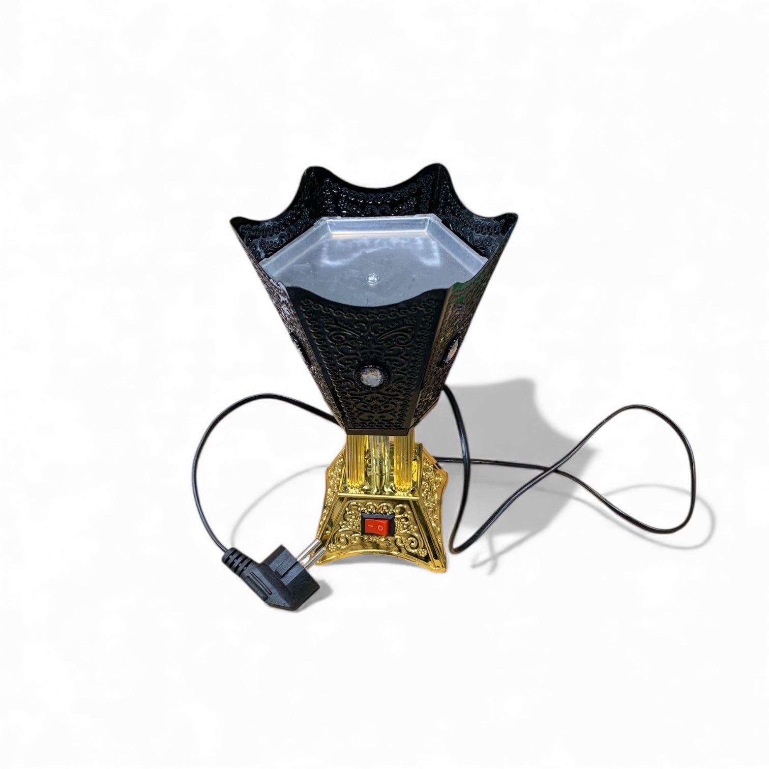 Elektrischer Bakhoor-Brenner (Schwarz Gold)